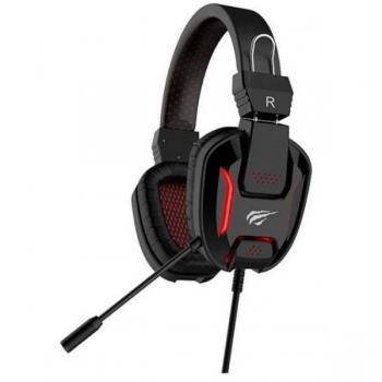 Auriculares Gaming RGB con micrófono y luces LED rojas para PC, computadora portátil y móvil