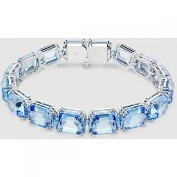 Swarovski Millenia Rhodium Plated Octagonal Blue Crystal Bracelet