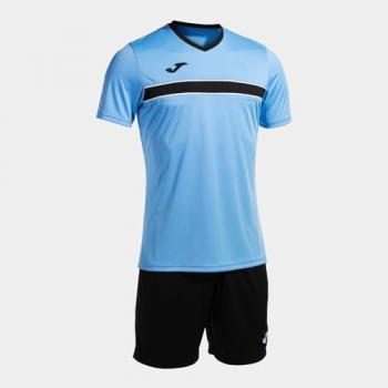 Conjunto de fútbol Joma Victory hombre/niño celeste medio negro