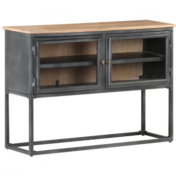 vidaXL Sideboard Grey 100x30x70 cm Solid Acacia Wood