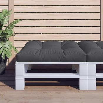 Cojín de asiento de jardín de tela negro topo 80x80x10 cm