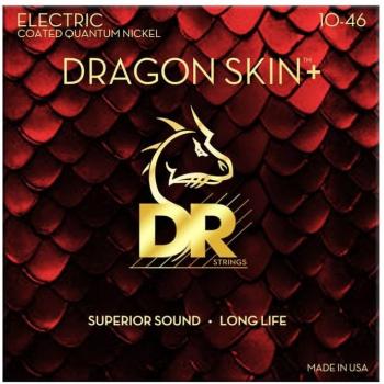 DR Strings Dragon Skin+ Coated Electric Guitar Strings 10-46
