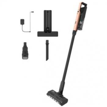 Aspiradora Escoba Beko VRT 65421 VC Sin Filo 2 en 1 Potencia 250W Color Negro y Rosa, Capacidad de Polvo 0.7L