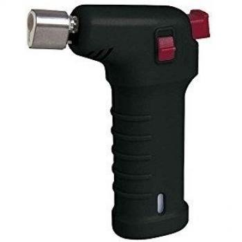 Vin Bouquet FIH 011 - Soplete de cocina para coctelería con ajuste llama y pulsador de seguridad, color negro