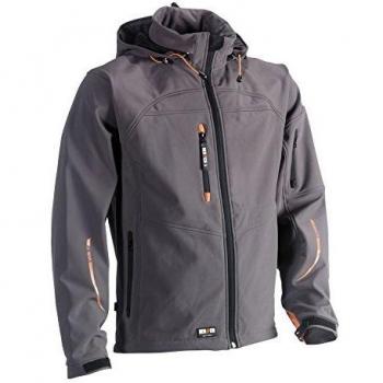 Chaqueta Softshell con Capucha Herock Poseidon Gris Oscuro XL