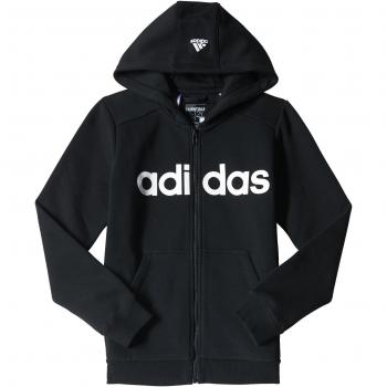 adidas YB Ess Lin FZBR - Sudadera para niño, color negro / blanco, talla 104