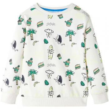 Sudadera para Niños Jersey Ropa de Manga Larga Cuello Redondo Crudo Suave