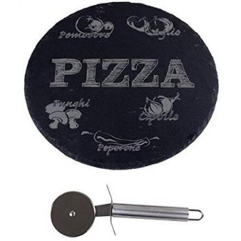 Genérico - Piedra para pizza con cortapizzas
