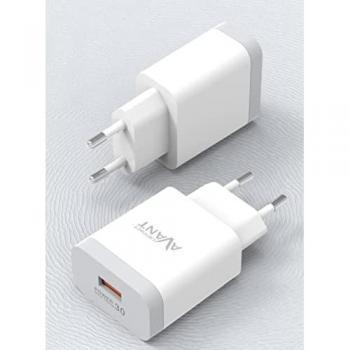 Adaptador de Corriente Avant Connect 18W USB Carga Rápida QC3.0