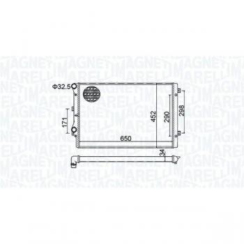 Radiador de Motor MAGNETI MARELLI 350213157800, Refrigeración Eficiente