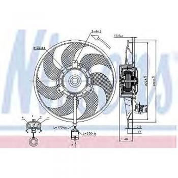 Nissens 85703 Ventilador, Radiador