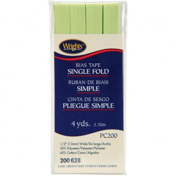 Single Fold Bias Tape 1/2X4yd-Lime Green