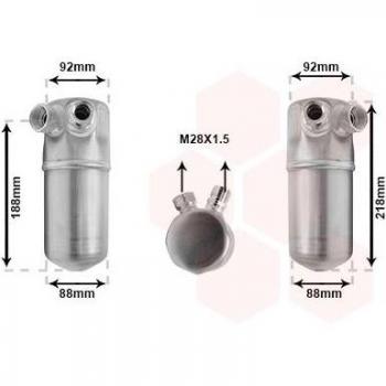 Filtro deshidratante para aire acondicionado VAN WEZEL 0300D153