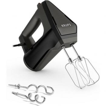 Batidora de Mano Krups 3MIX 6000 GN6028, 600W, Mango Suave, Cable Largo, Color Negro