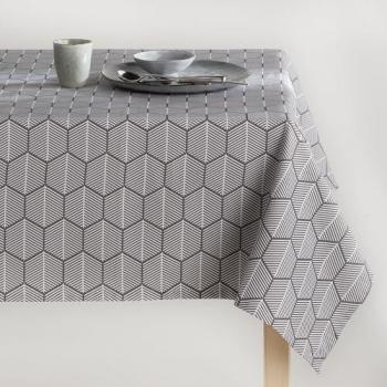Mantel antimanchas 100% algodón Zafir Marengo - 140x140 cm