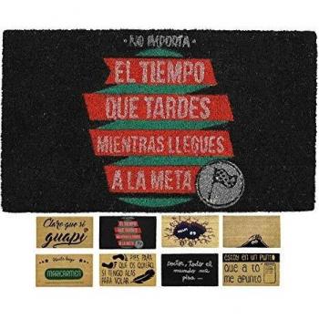 LucaHome - Felpudo de Coco Natural 70x40 con Base Antideslizante, Felpudo de Coco Divertido Llegar Meta, Felpudo Absorbente Entrada casa, Ideal para Puerta Exterior o Pasillo