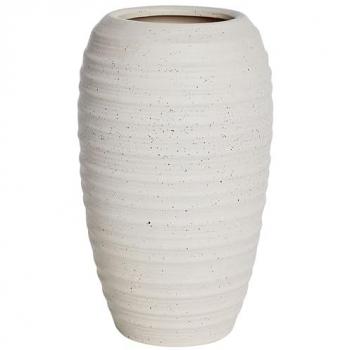Florero de Gres Impermeable Blanco Lenok 36 cm Decoración del Hogar