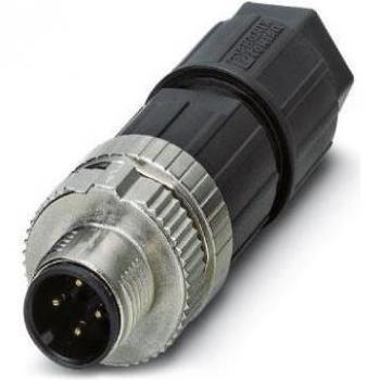 M12 A-coded 4-Pole Circular Connector with Push-in Technology