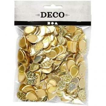 Lentejuelas Doradas 14x19 mm, 50 gr, 1 Paquete