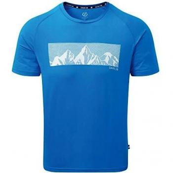Dare2b Righteous II-Camiseta para Deporte Activo, Tejido Ligero De Secado Rápido Y con Detalles Estampados Reflectantes T-Shirts/Polos/Vests, Hombre, Atheltic Blue, XL