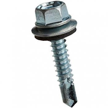 Index Fixing Systems BZABE166332 Tornillo Autotaladrante de Cabeza Hexagonal, 6.3 x 32 mm, P16, Set de 8 Piezas