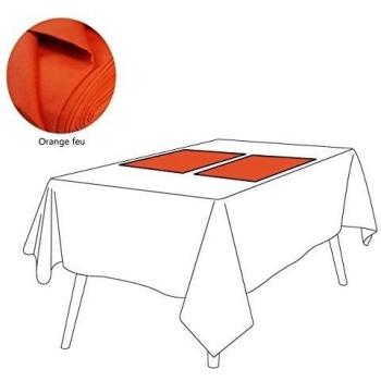 sur-mesure-deco ~ naranja fuego - rel6992, lino, Set de table 38x52