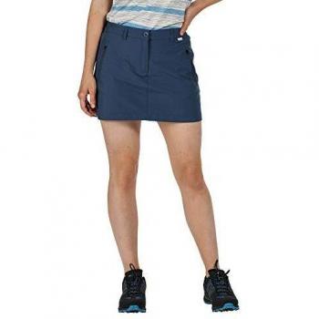 Regatta Highton-Falda Corto Elástico Y Repelente Al Agua con Pantalón Interior Shorts, Mujer, Dark Denim, 16