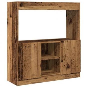 Aparador de madera de ingeniería envejecida 92x33x100 cm marrón