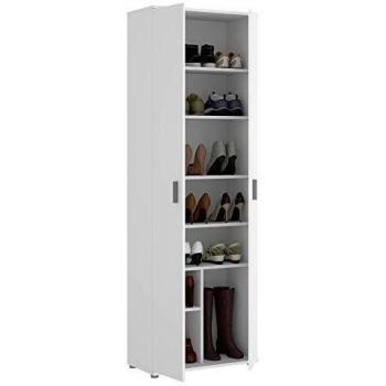 HOMEKIT Armario Multiusos 6 estantes, Blanco, 61x190x35cm