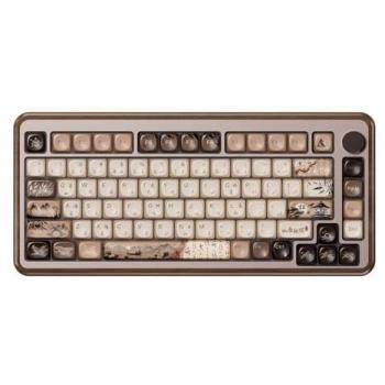 Akko MU02 75% Mountain Seclusion RGB Wooden Mechanical Keyboard - Hot-swappable BT5.0/2.4G Wireless