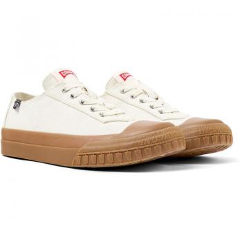 Zapatillas Camper K201160-002 de lona para mujer en color blanco con cordones