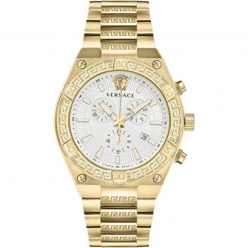 Versace Sporty Greca Chronograph Watch, Multicolor, Male, Size: ONE SIZE