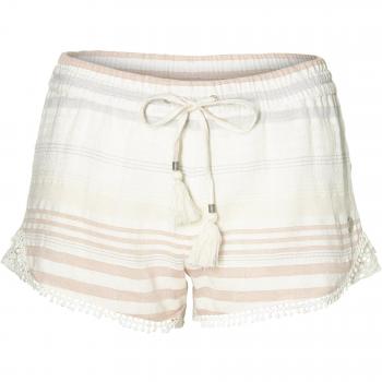 O'Neill Jacquard Lace Detail Pantalón Corto Playa, Mujer, Blanco AOP w/Rosa, M