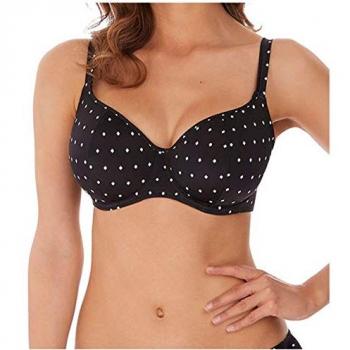 Freya Jewel Cove Black Push-Up Bikini Top - Size 34F / G75 / E-K Cup