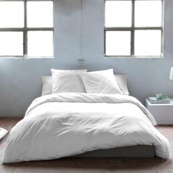 Guy Laroche - Funda nórdica algodón percal 200 hilos Pure blanco 140x200cm