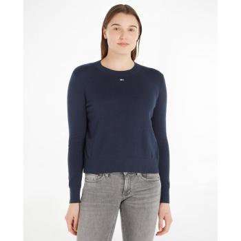 Tommy Hilfiger Tommy Jeans Essential Suéter De Cuello Redondo Azul