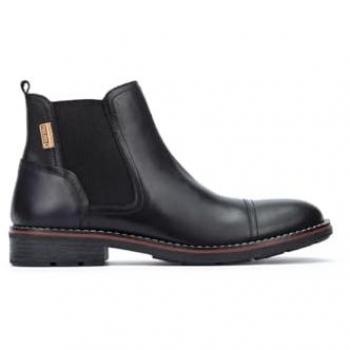 Botines de piel Pikolinos York M2M-8022C1 para hombre, con plantilla acolchada y extraíble, color negro