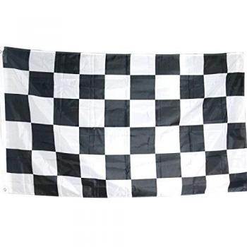 TRIXES Bandera Grande a Cuadros Blancos y Negros Carrera Autos F1-5 pies x 3 pies