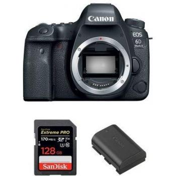 Cámara Réflex Digital Canon EOS 6D Mark II Cuerpo + Tarjeta SDXC SanDisk Extreme Pro 128GB 170MB/s + Batería Canon LP-E6N