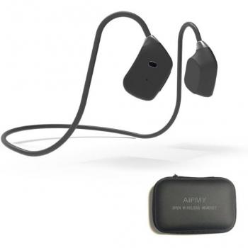 Auriculares KX4A Inalámbricos de Conducción Ósea con Bluetooth 5.0, Micrófono Incorporado y Memoria de 16GB para Reproducción de MP3 y Correr