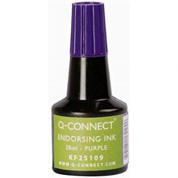 Q-Connect Tinta Tampón Violeta Frasco 28 Ml