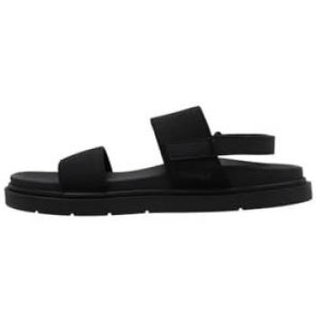 Sandalias Planas Ecoalf Thais para Mujer en Textil Negro con Cierre Adherente y Sostenible