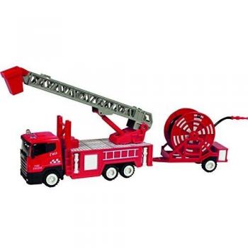 CLAUDIO REIG- Camión de Bomberos con Remolque Manguera, 45 x 14 x 9 cm