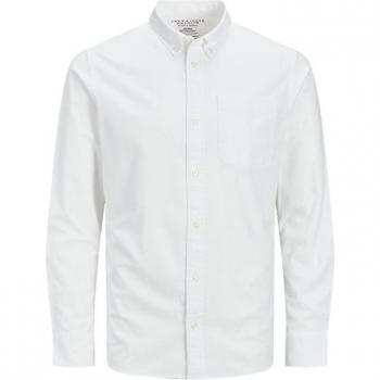 Jack & Jones Men's Blubrook Oxford Long Sleeve Slim Fit Shirt - White