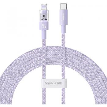 Cable Baseus Gem USB-C a Lightning carga rápida 2 m 20 W color púrpura