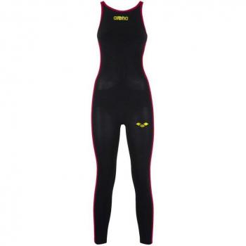 Bañador técnico de mujer Arena Powerskin R-Evo+ Open Water Full Body Closed negro amarillo - Talla 38