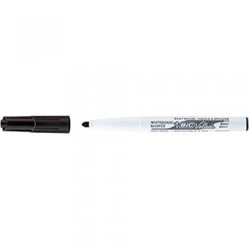 BIC VELLEDA 1741 Rotulador para Pizarra Blanca, Punta Redonda, Trazo de 2.0 mm, Color Negro