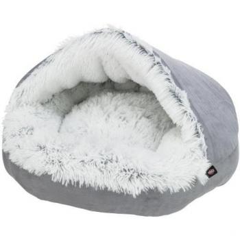 Cama Cueva Suave Trixie Harvey Ø 70 cm Gris/Blanco para Perros