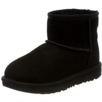 Kids' Classic Mini II Black Sheepskin Boots
