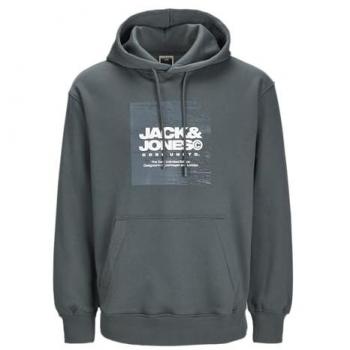 Sudadera con Capucha Comfort Fit JCOAERO para Hombre, Estampado Frontal, Mezcla de Algodón - Talla L